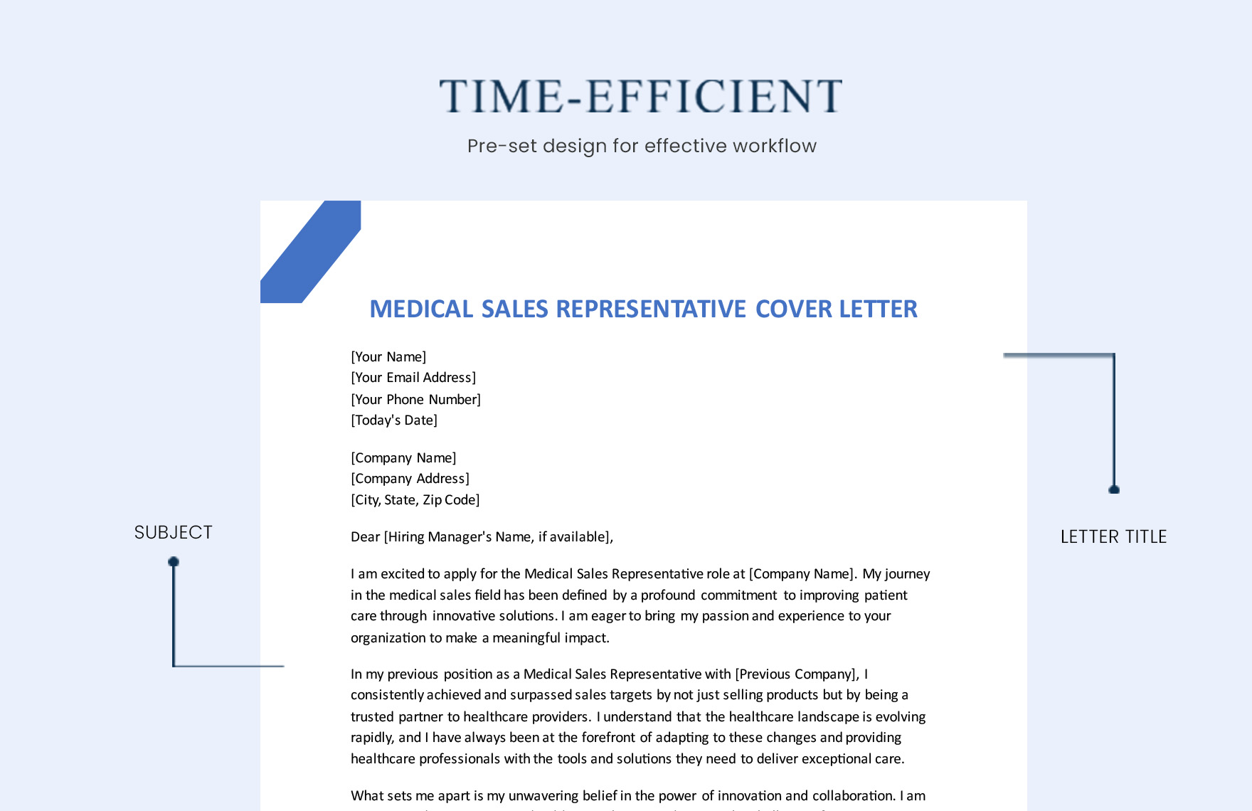 Medical Sales Representative Cover Letter