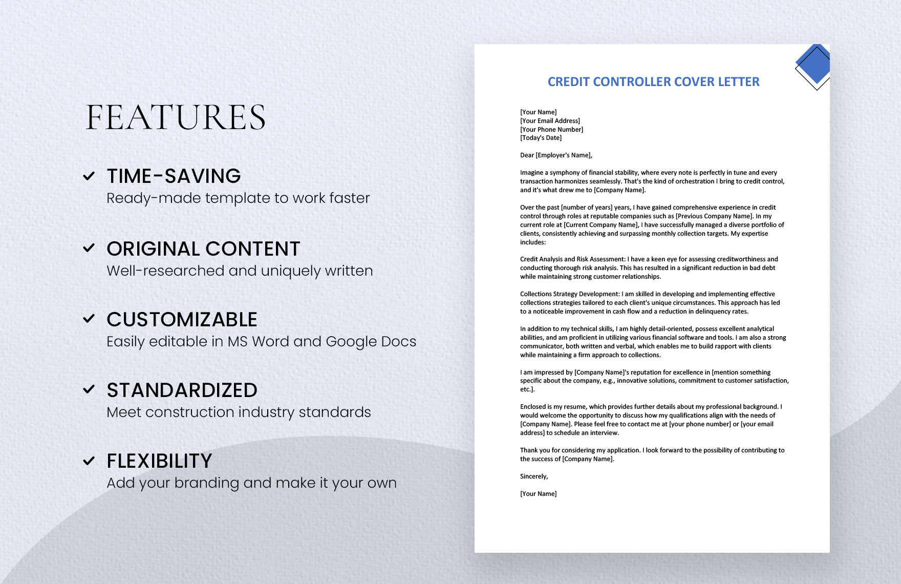 Credit Controller Cover Letter