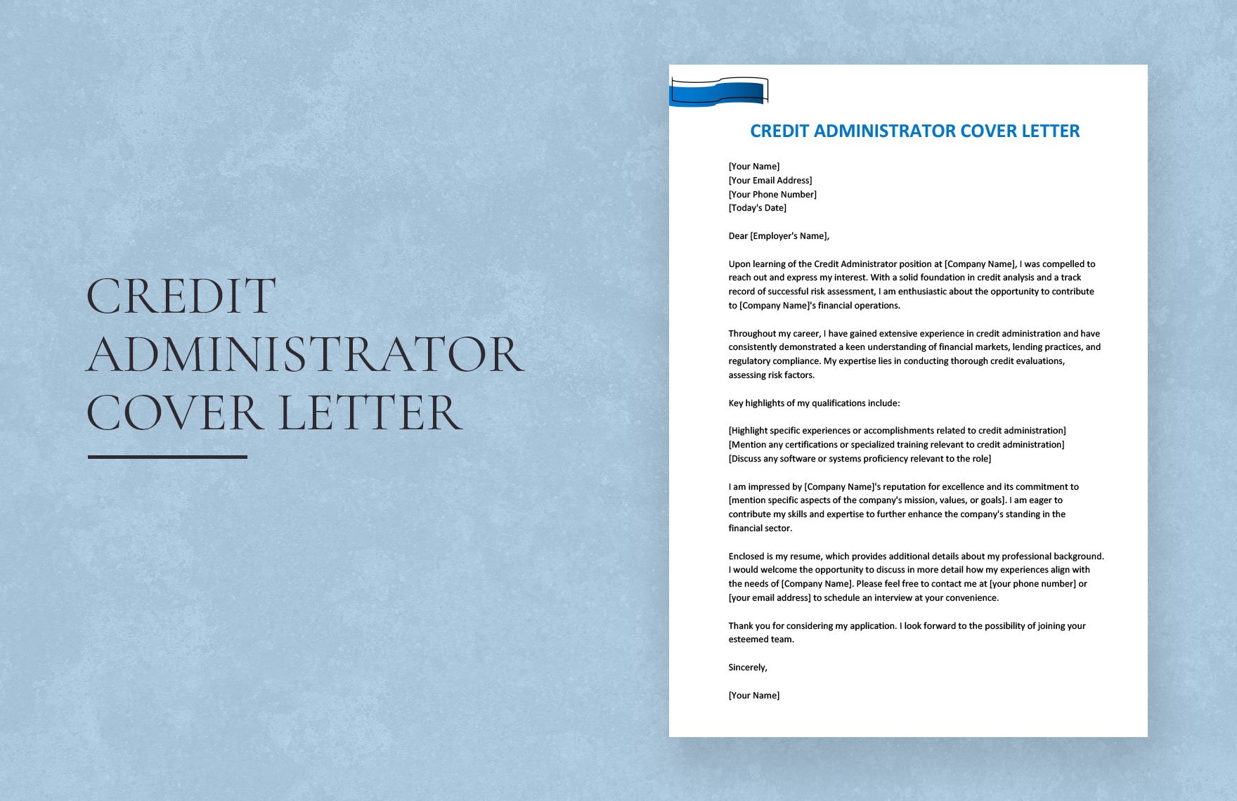 Credit Administrator Cover Letter