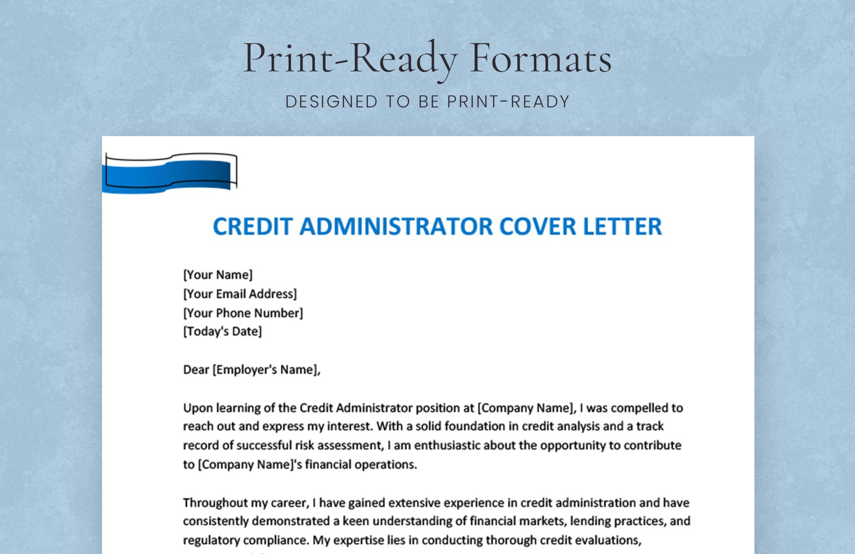 Credit Administrator Cover Letter