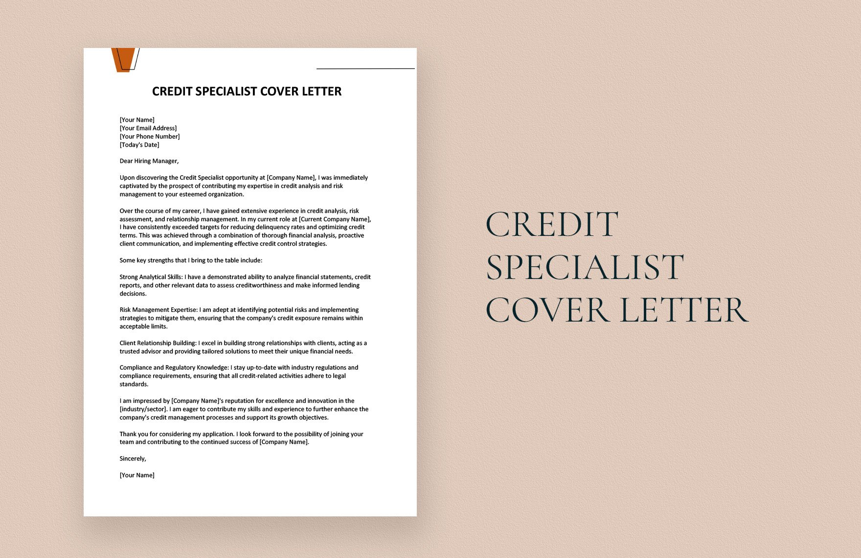 Credit Specialist Cover Letter