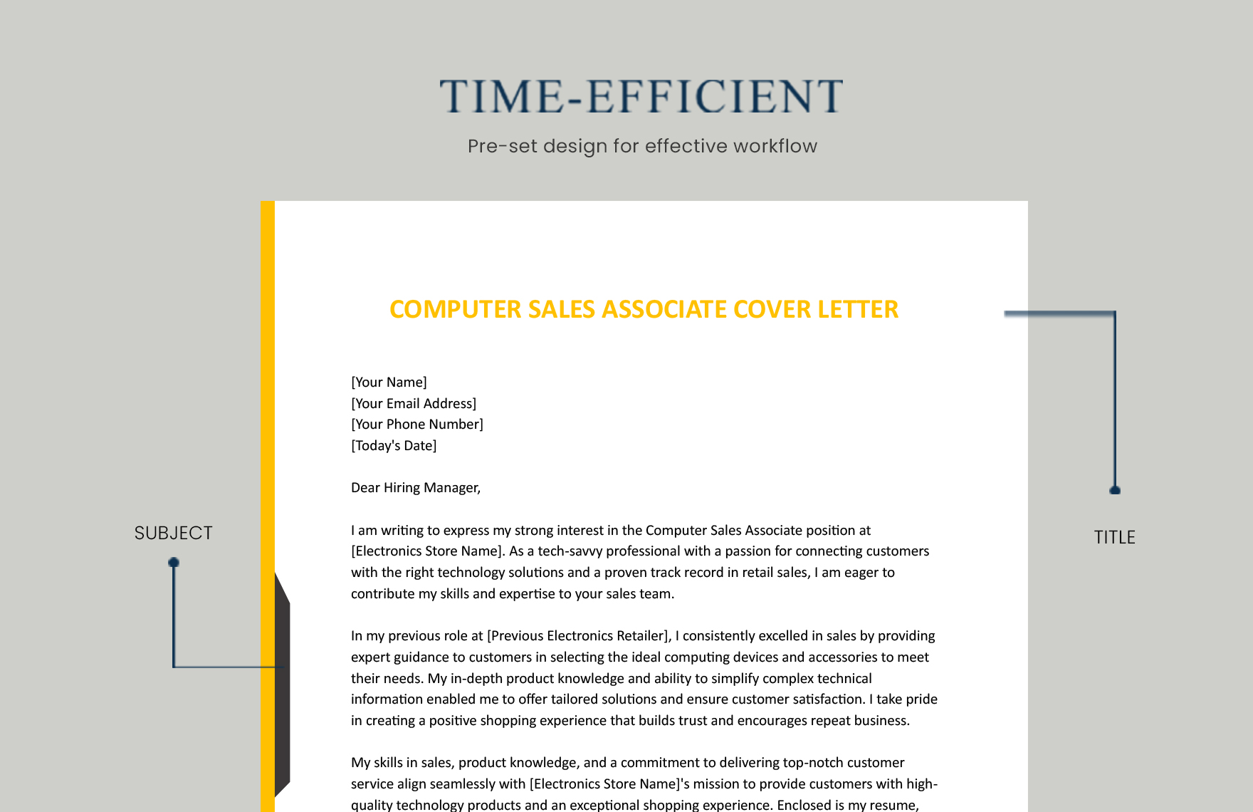 Computer Sales Associate Cover Letter