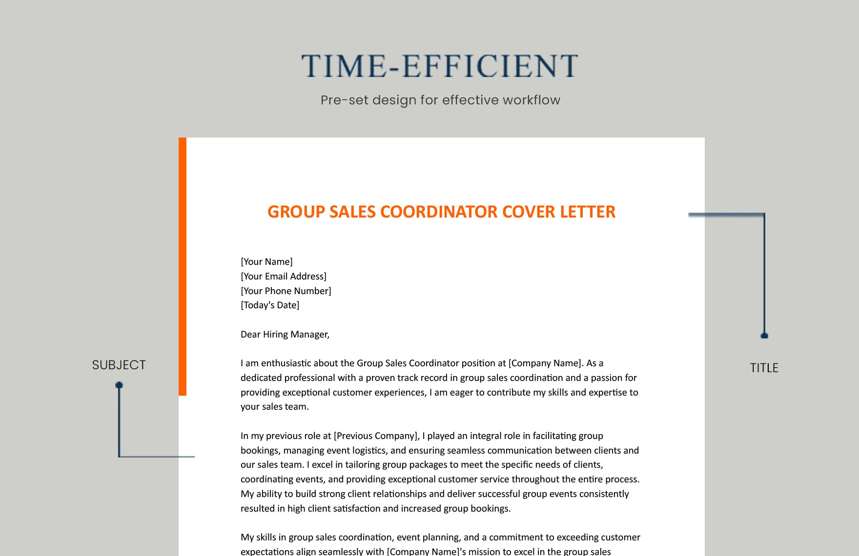 Group Sales Coordinator Cover Letter