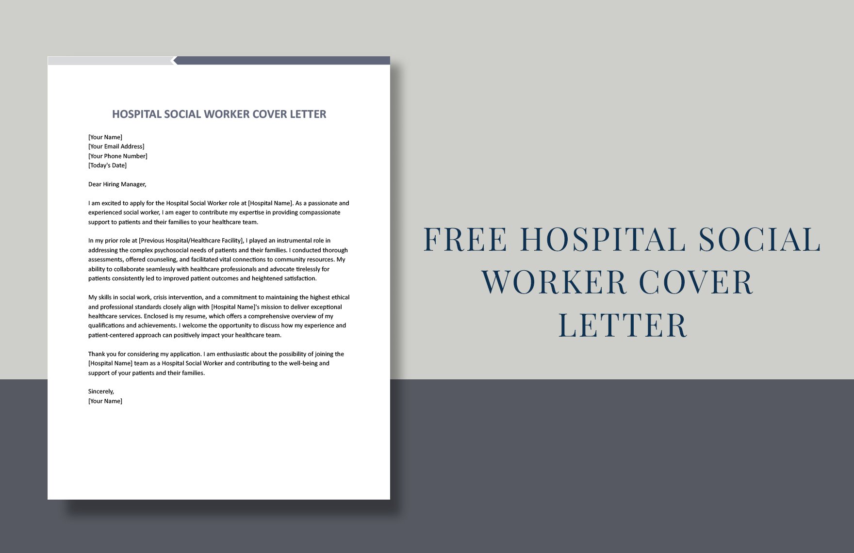 Hospital Social Worker Cover Letter