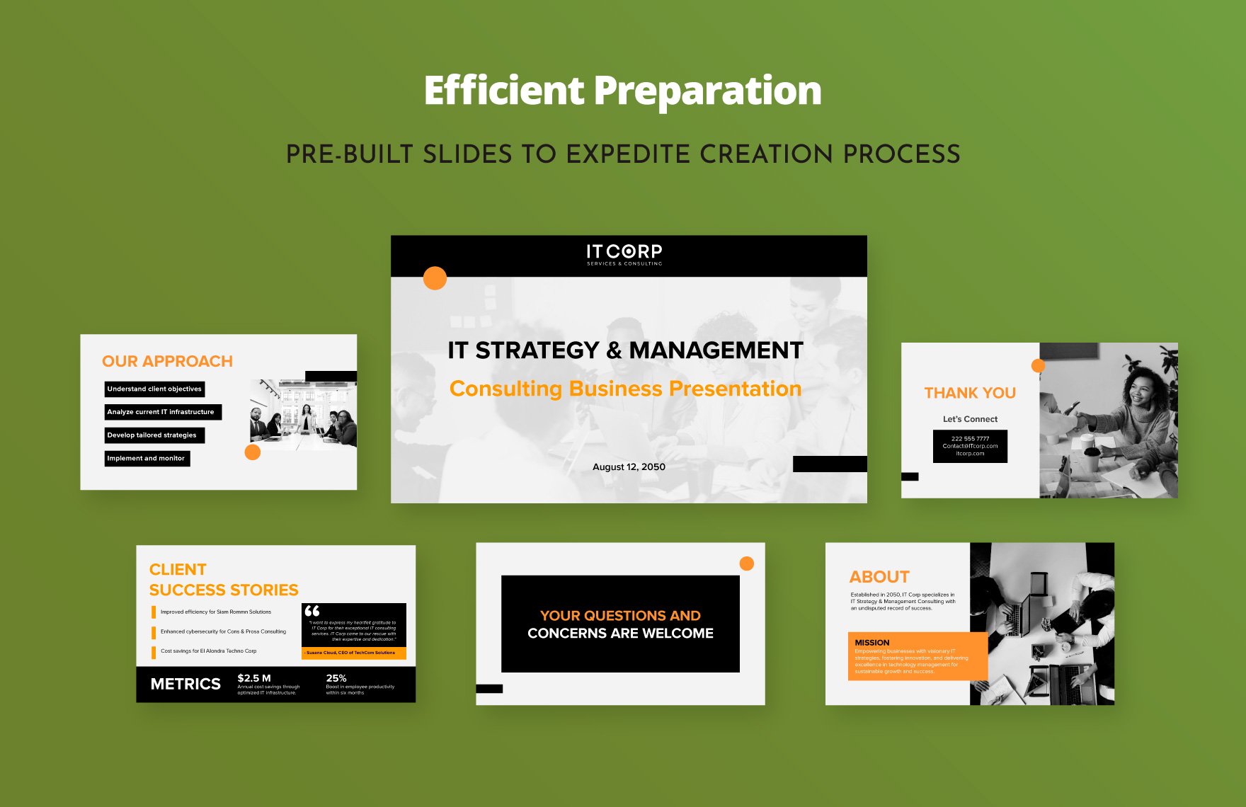 IT Strategy & Management Consulting Business Presentation Template