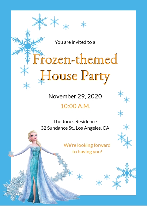 Free Frozen Party Invitation Template.jpe