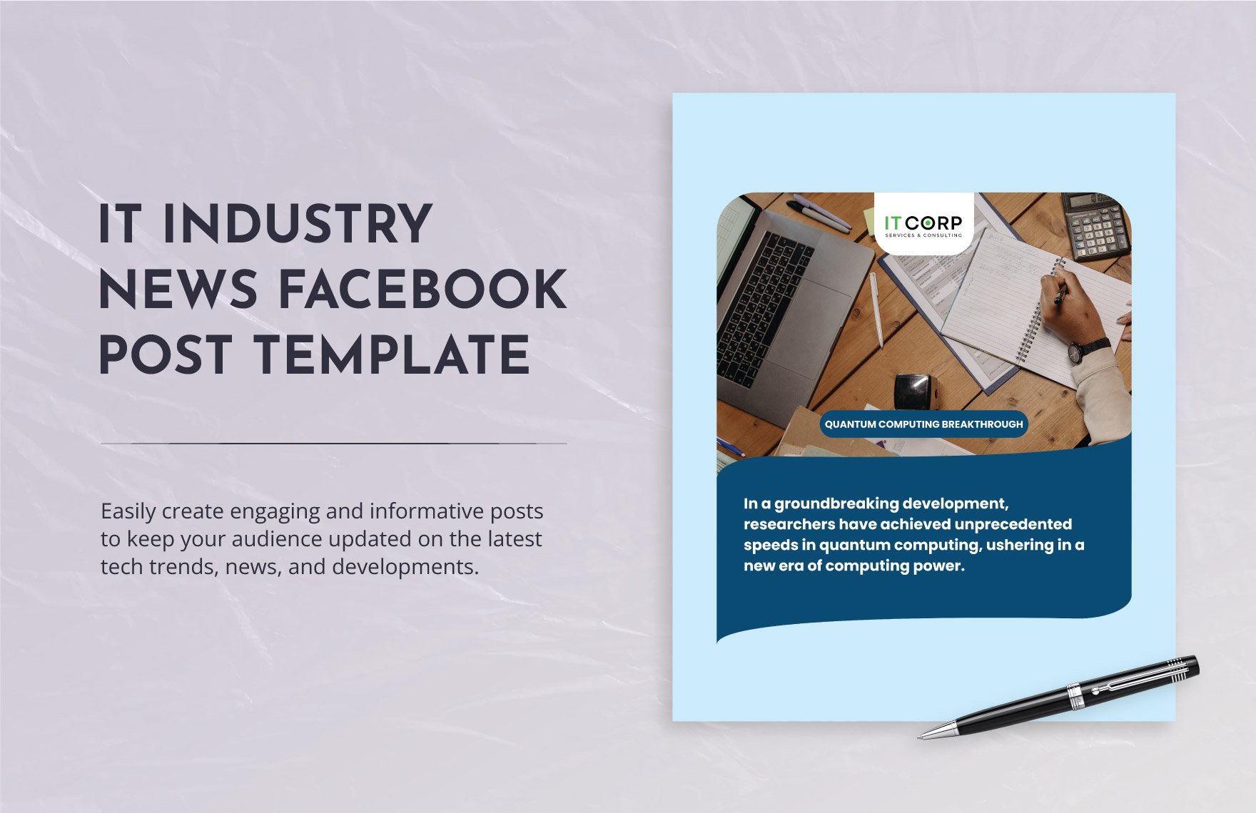 IT Industry News Facebook Post Template