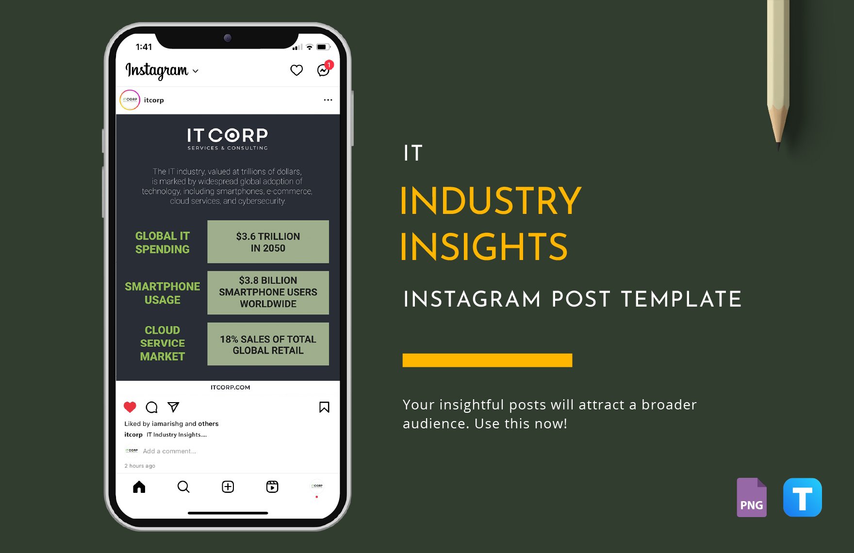IT Industry Insights Instagram Post Template