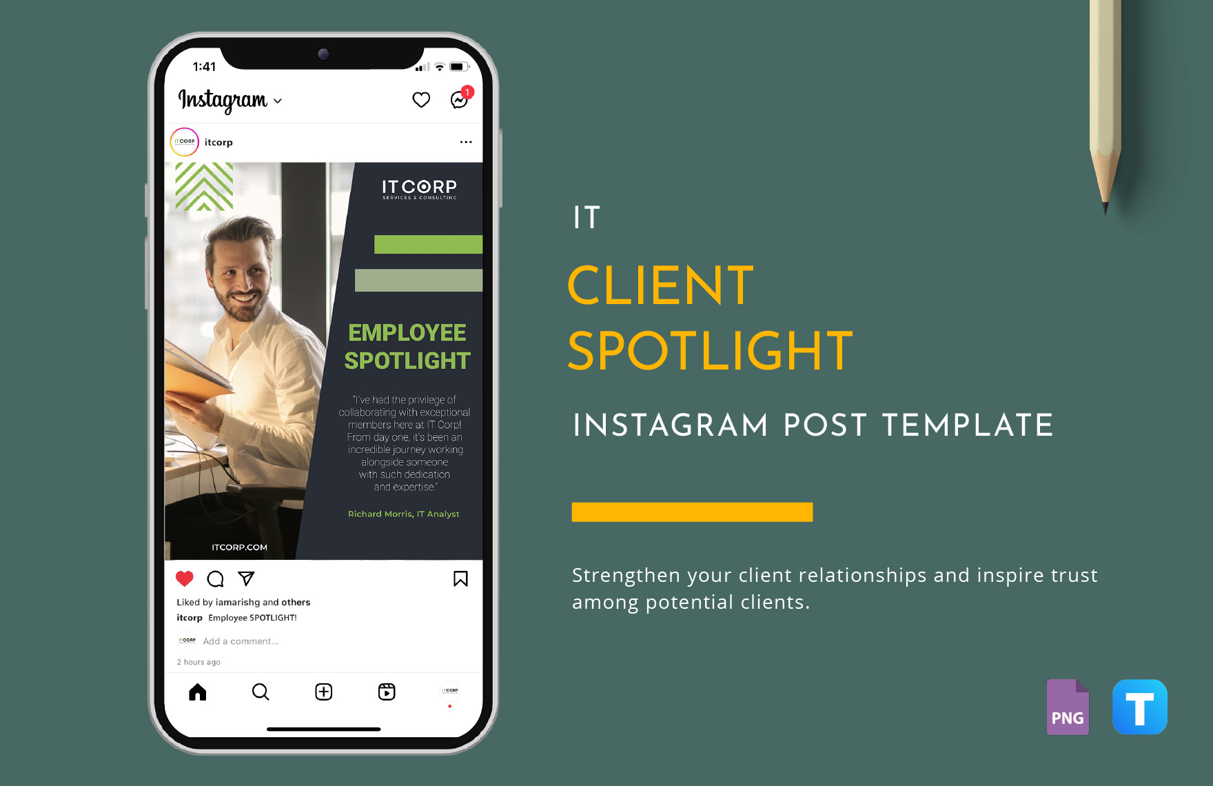 IT Client Spotlight Instagram Post Template