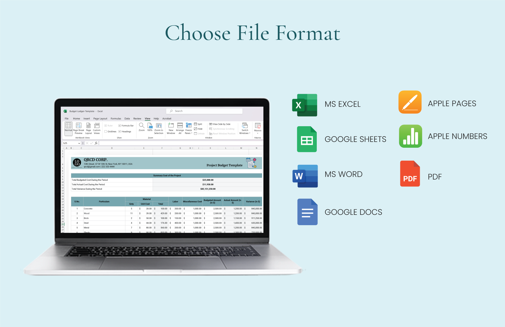 Project Budget Template