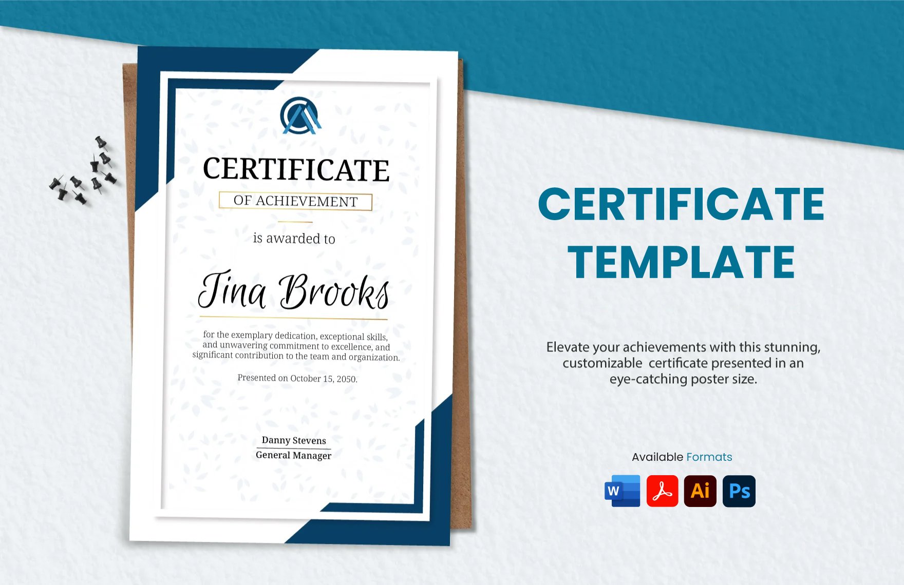 Free Certificate Poster Template in Word, PDF, Illustrator, PSD