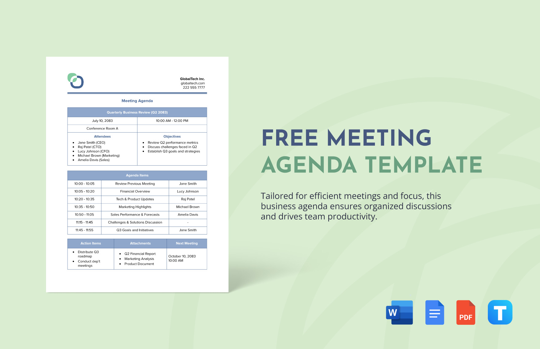 Free Meeting Agenda Concept Map Template - Download in Word, Google ...