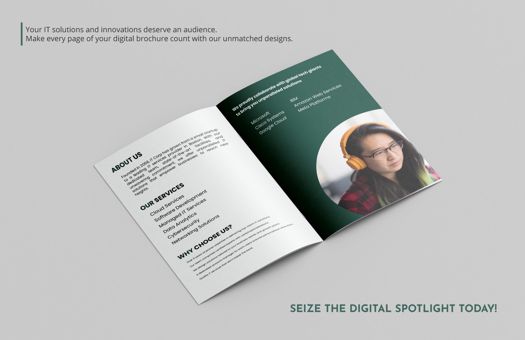 Managed IT Services Company Profile Digital Brochure Template