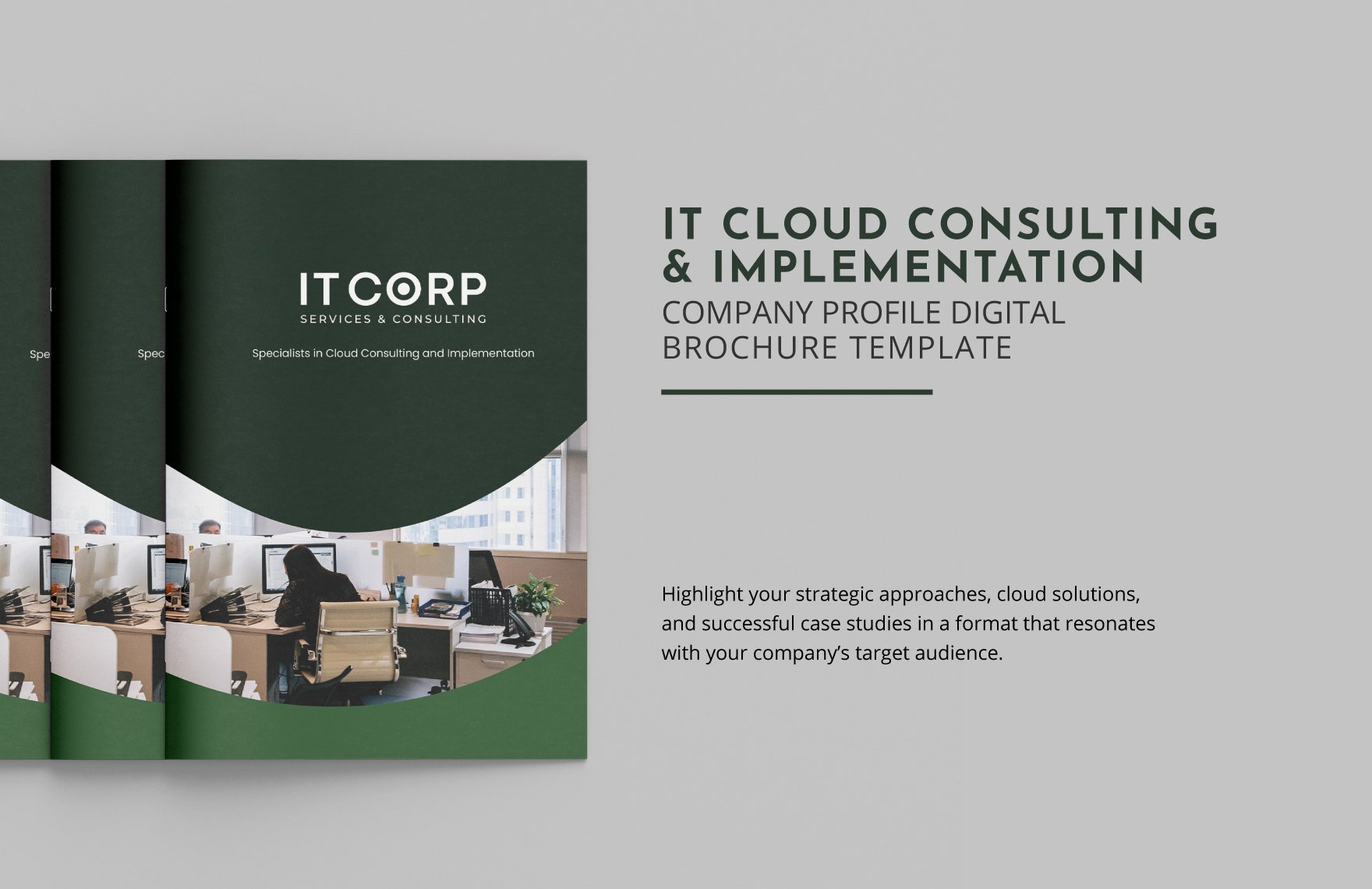 IT Cloud Consulting & Implementation Company Profile Digital Brochure Template