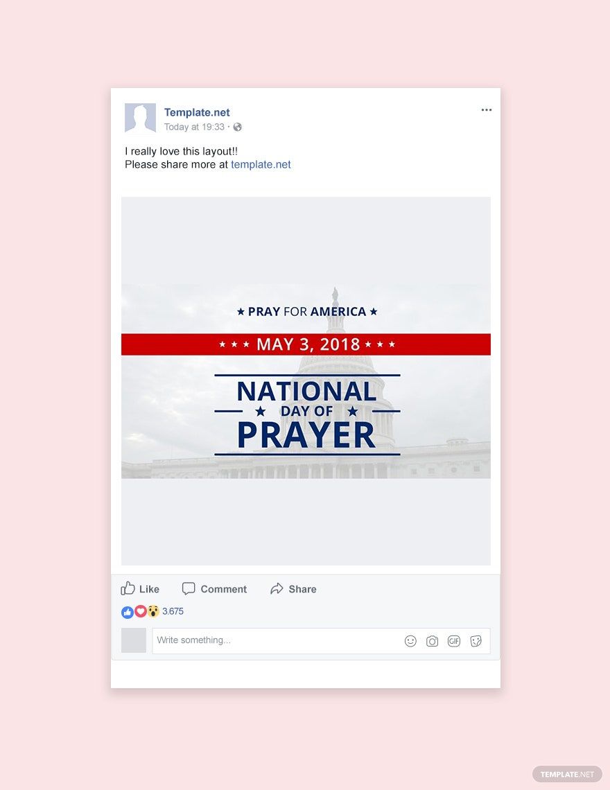 National Day of Prayer Facebook Post Template
