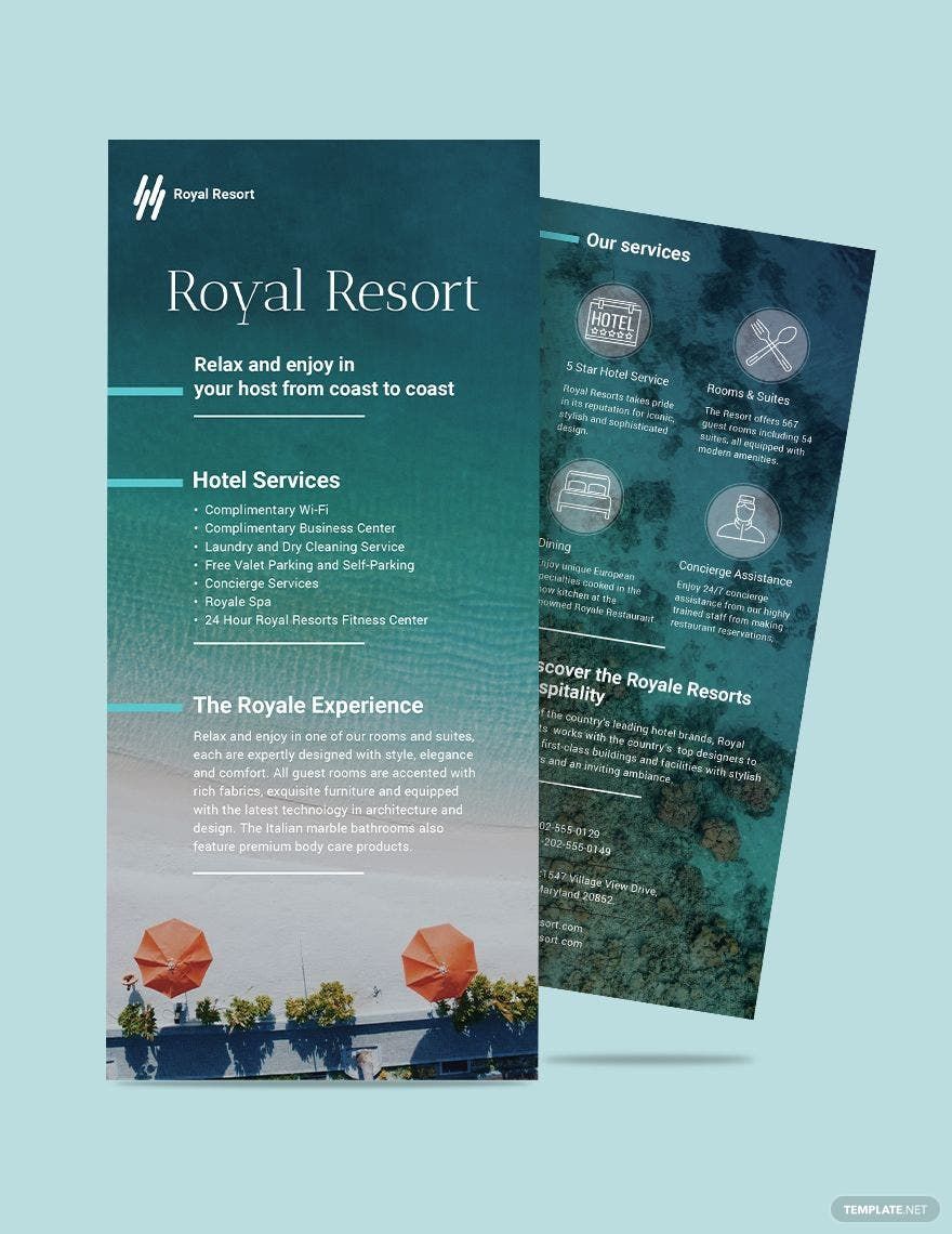 Free Royal Resort DL Card Template