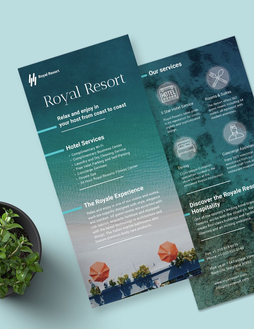Royal Resort DL Card Template
