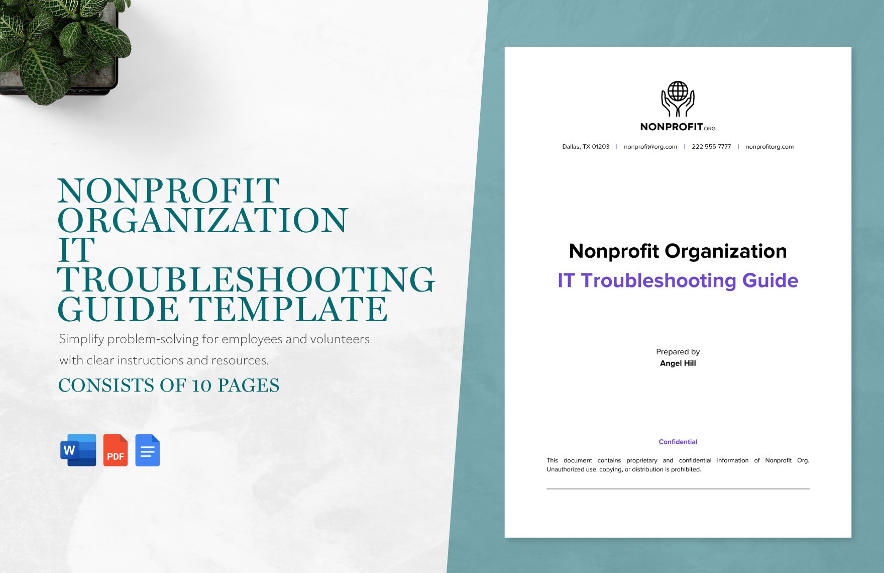 Nonprofit Organization IT Troubleshooting Guide Template in Word, Google Docs, PDF