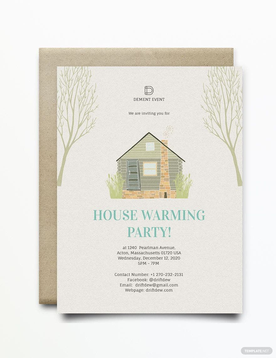 Free Housewarming Party Invitation Template - Google Docs, Illustrator,  Word, Outlook, Apple Pages, PSD, Publisher 