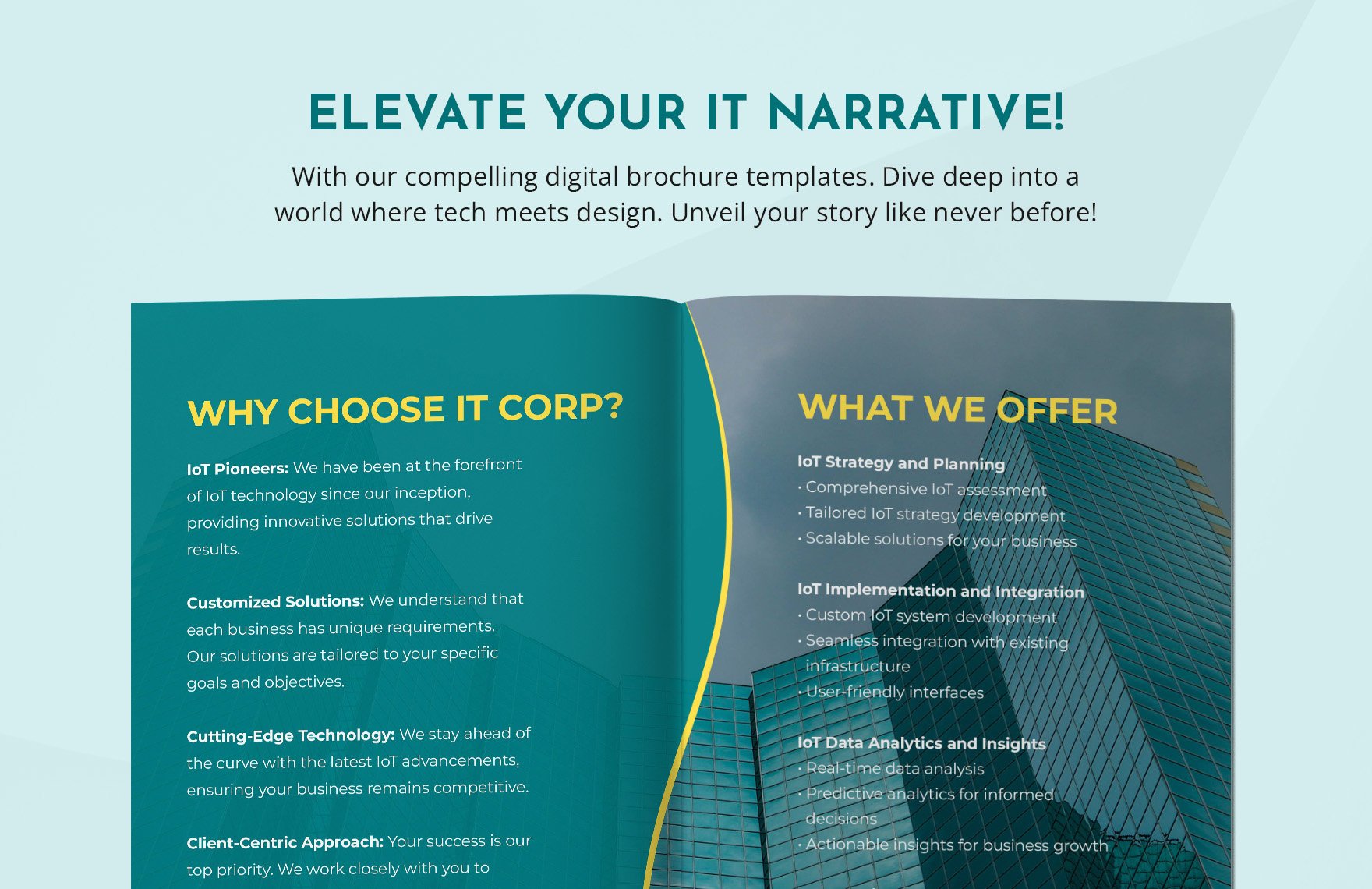 IoT Consulting Company Profile Digital Brochure Template