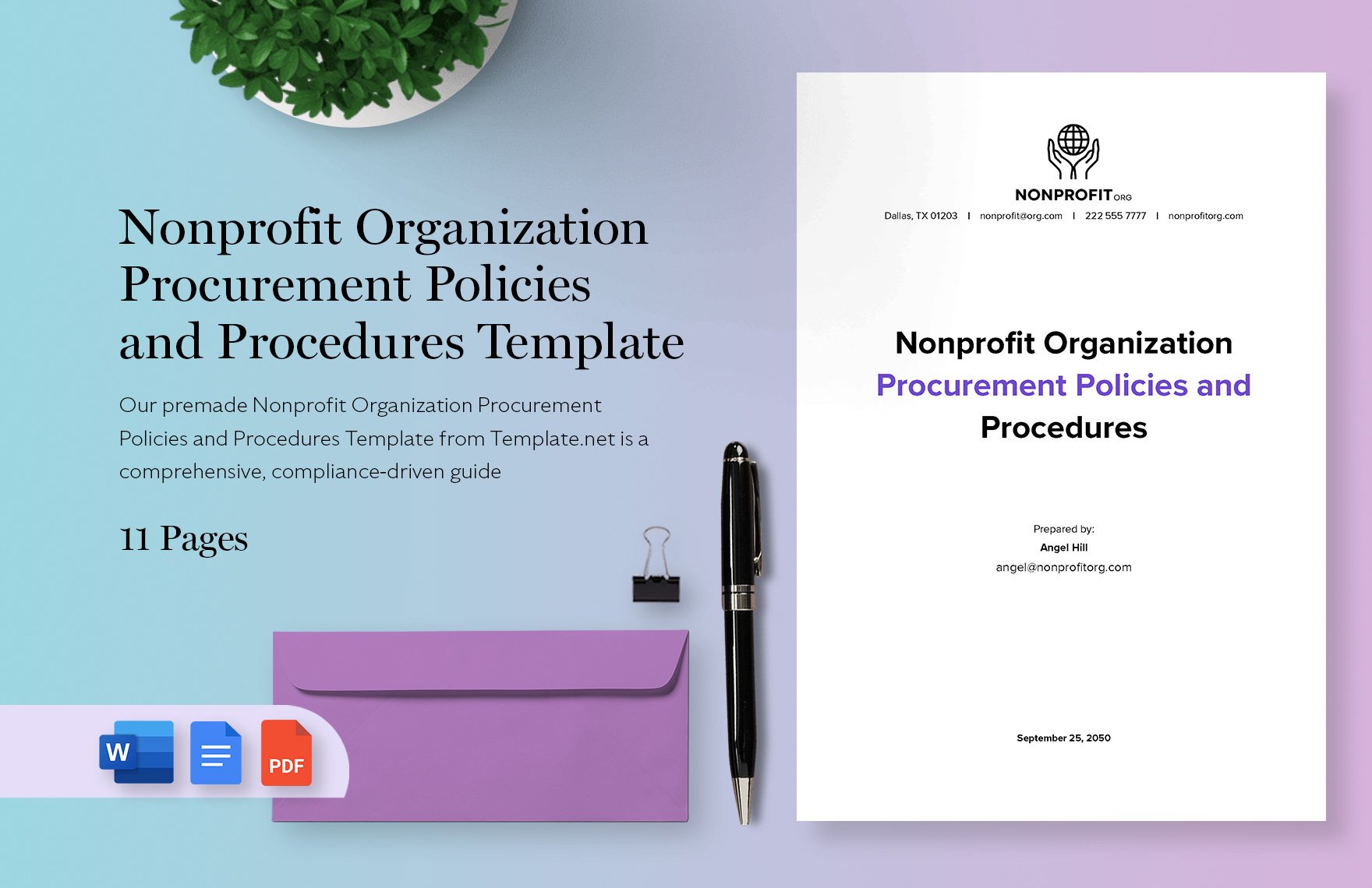 Nonprofit Organization Procurement Policies and Procedures Template