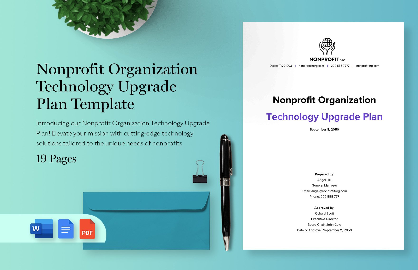 Nonprofit Organization Technology Upgrade Plan Template