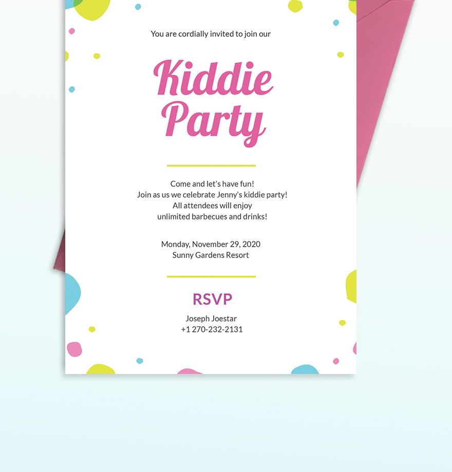 Kids Party Invitation