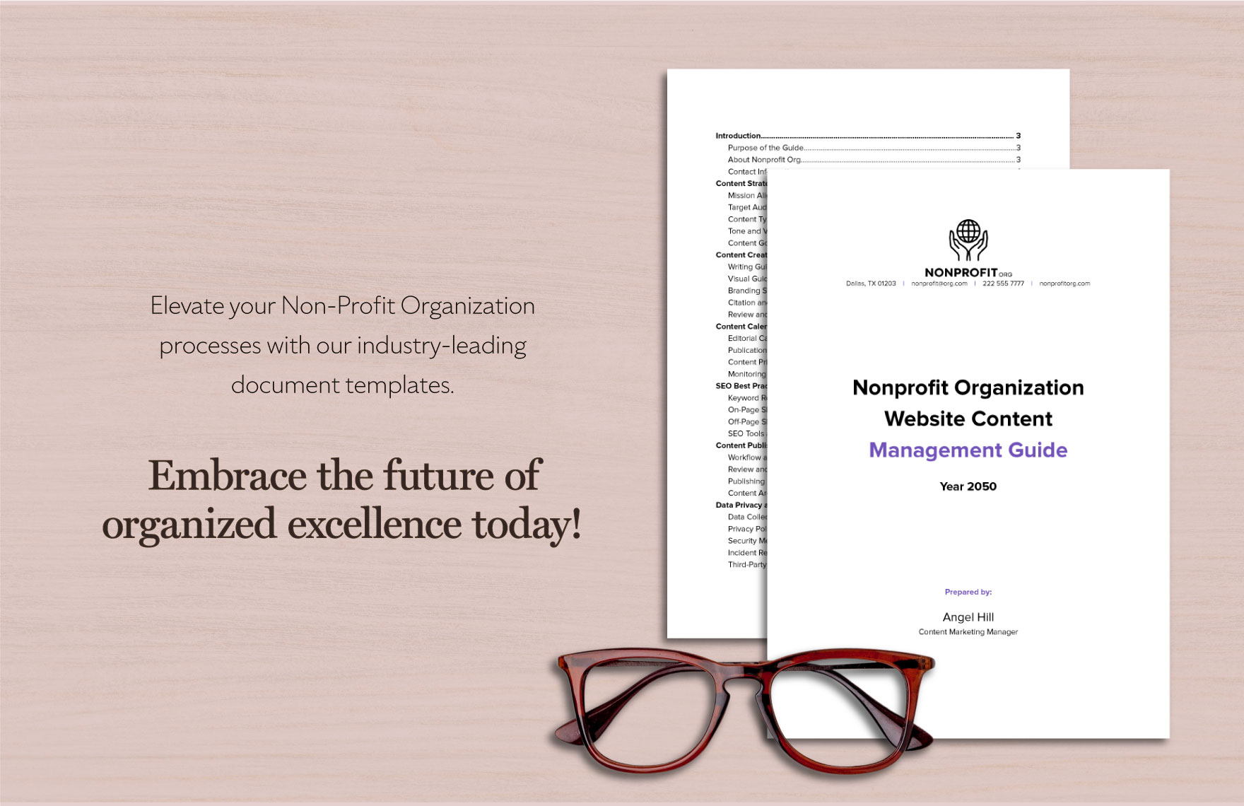 Nonprofit Organization Website Content Management Guide Template