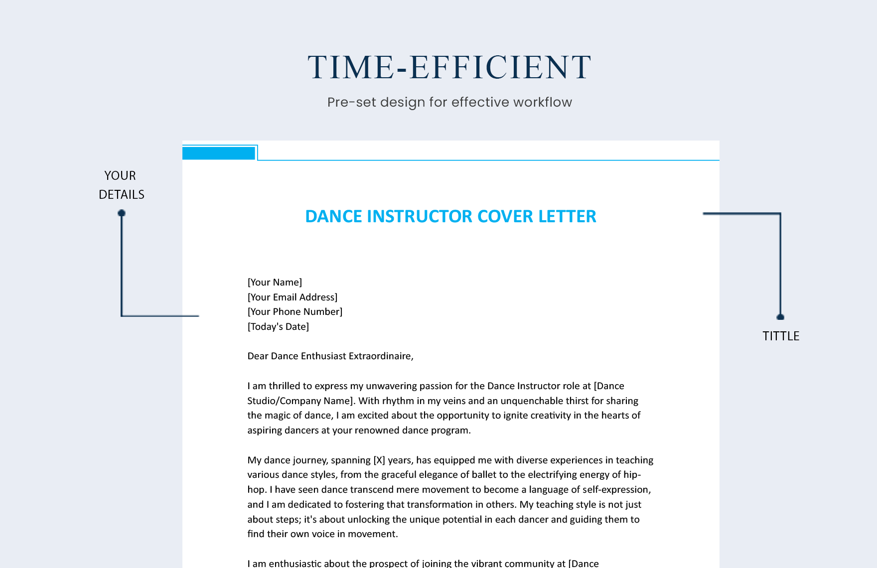 Dance Instructor Cover Letter