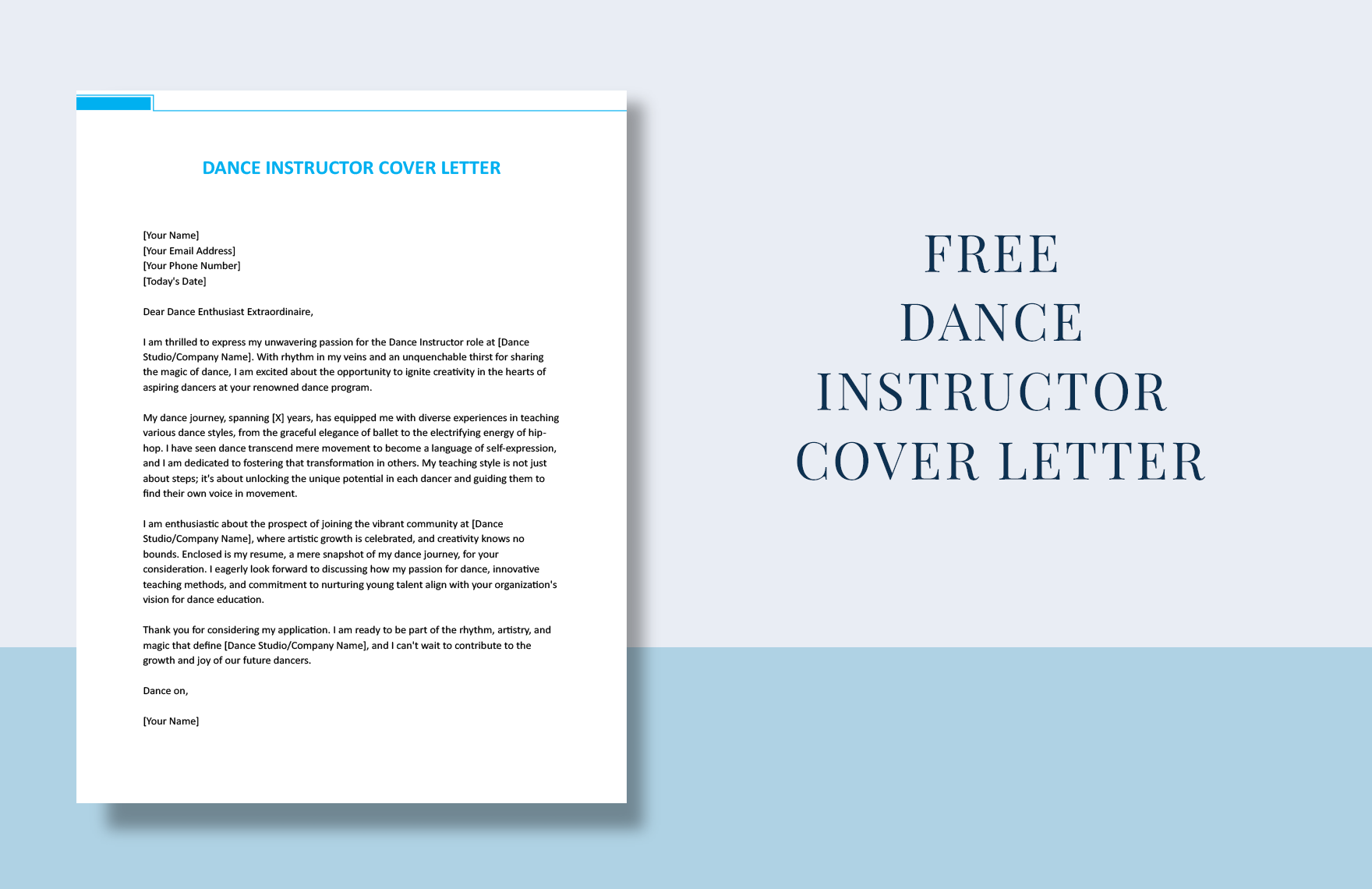Dance Instructor Cover Letter