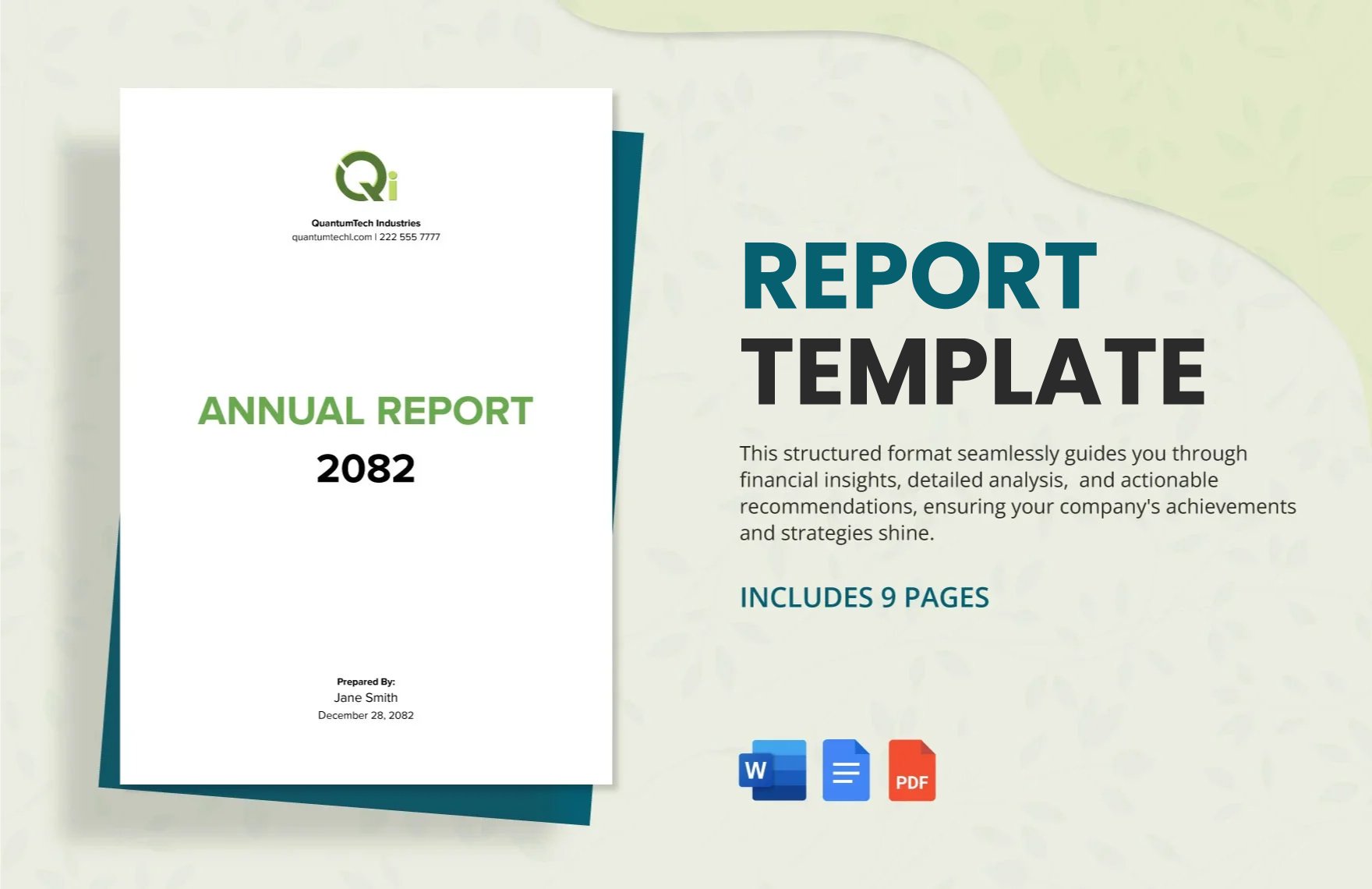 Free Report Template in Word, Google Docs, PDF