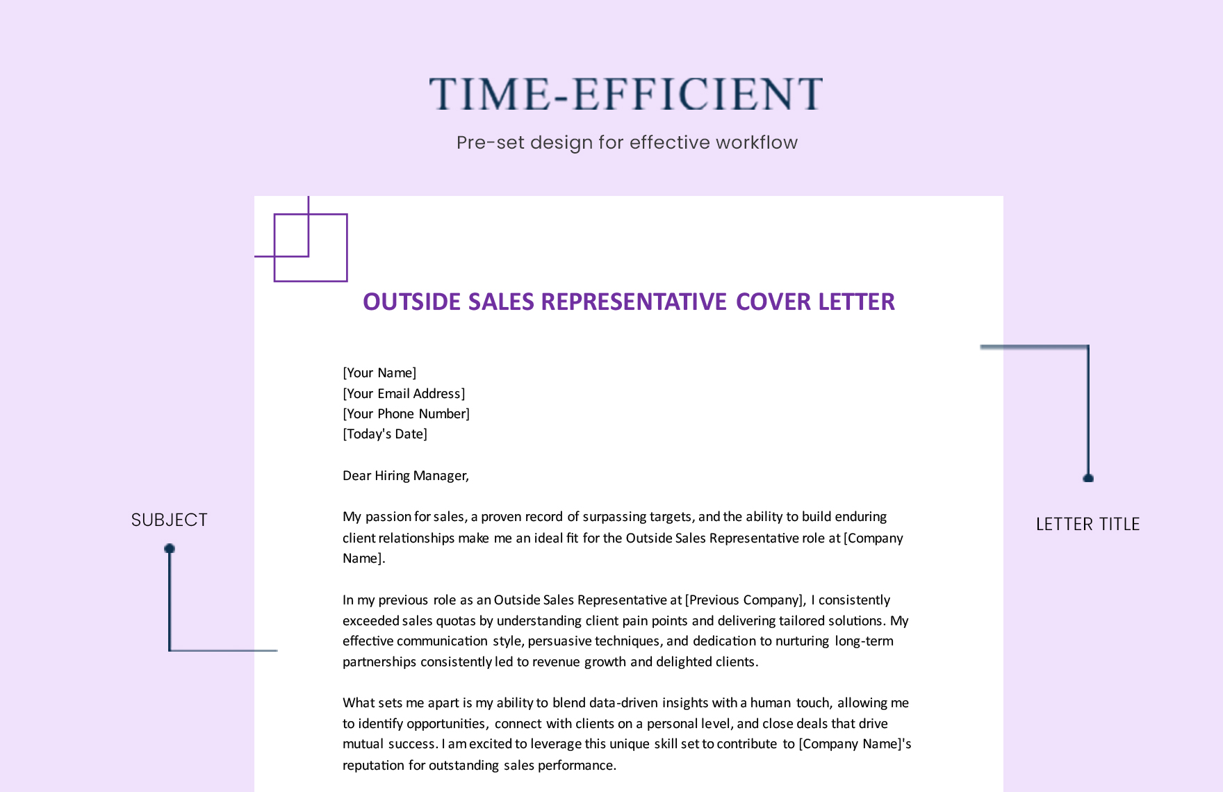 Outside Sales Representative Cover Letter