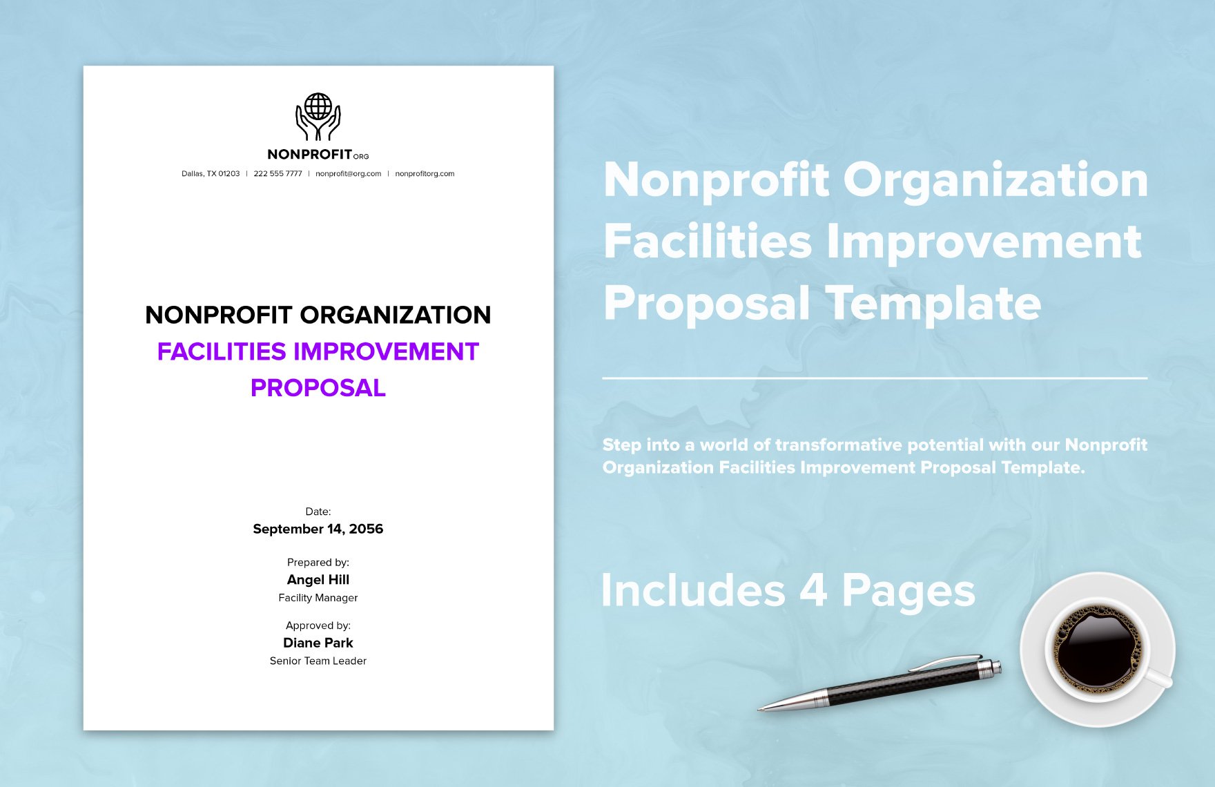 Nonprofit Organization Facilities Improvement Proposal Template  in Word, Google Docs, PDF