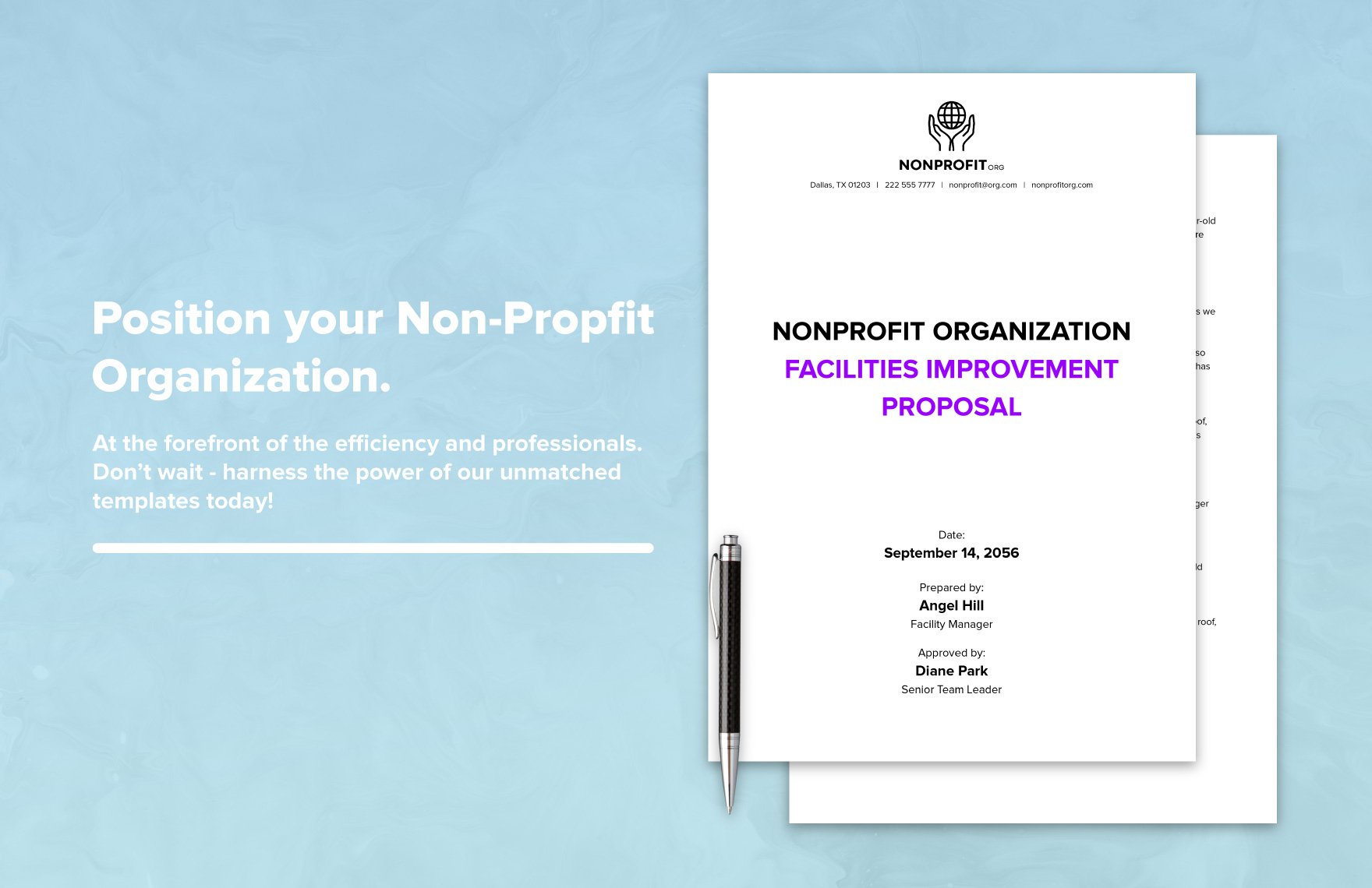 Nonprofit Organization Facilities Improvement Proposal Template 