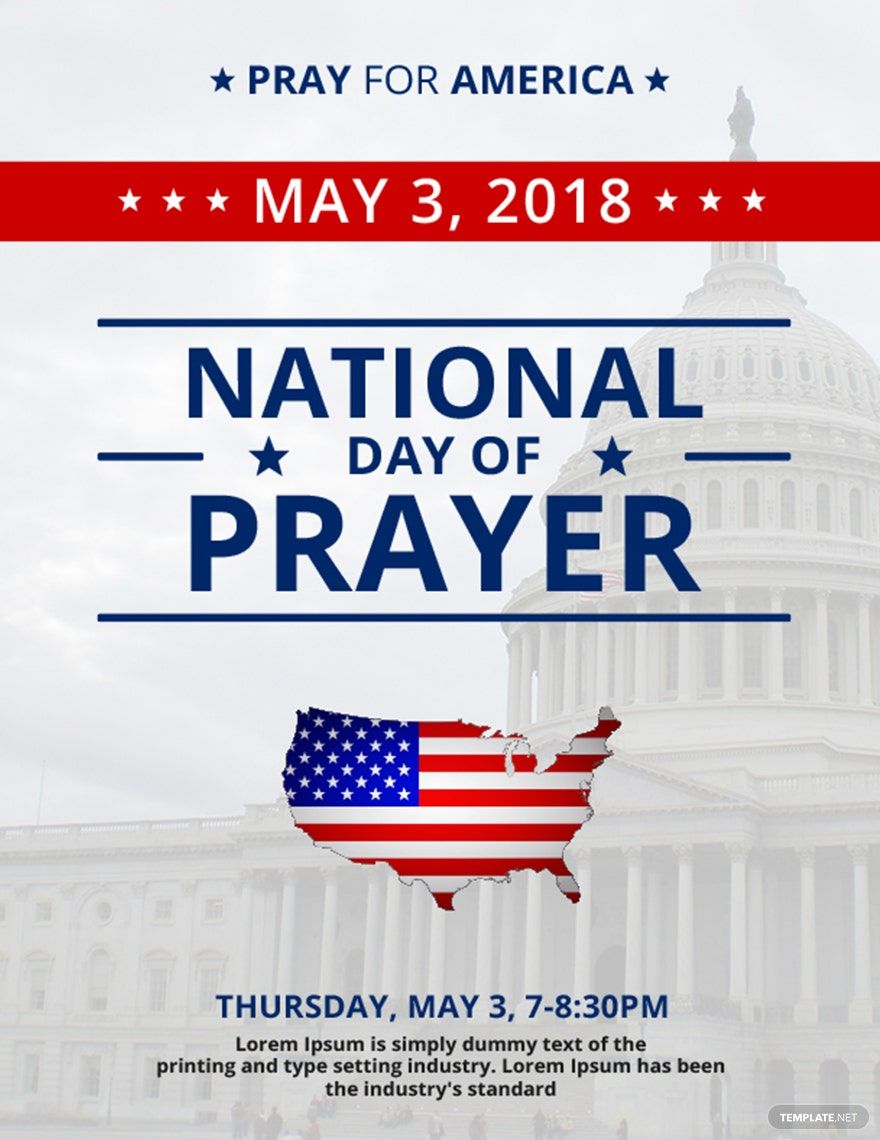National Day of Prayer Flyer Template