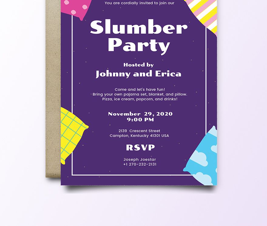 Slumber Party Invitation