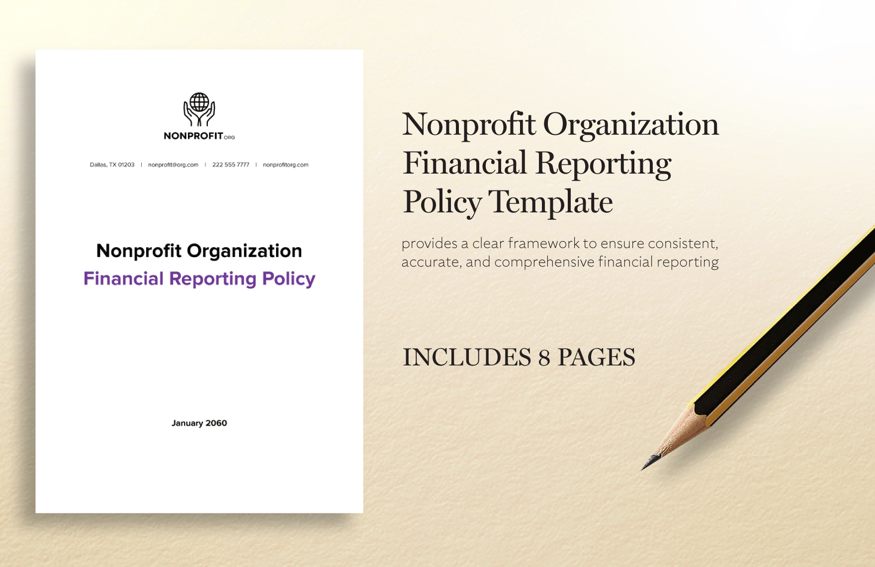 Nonprofit Organization Financial Reporting Policy Template