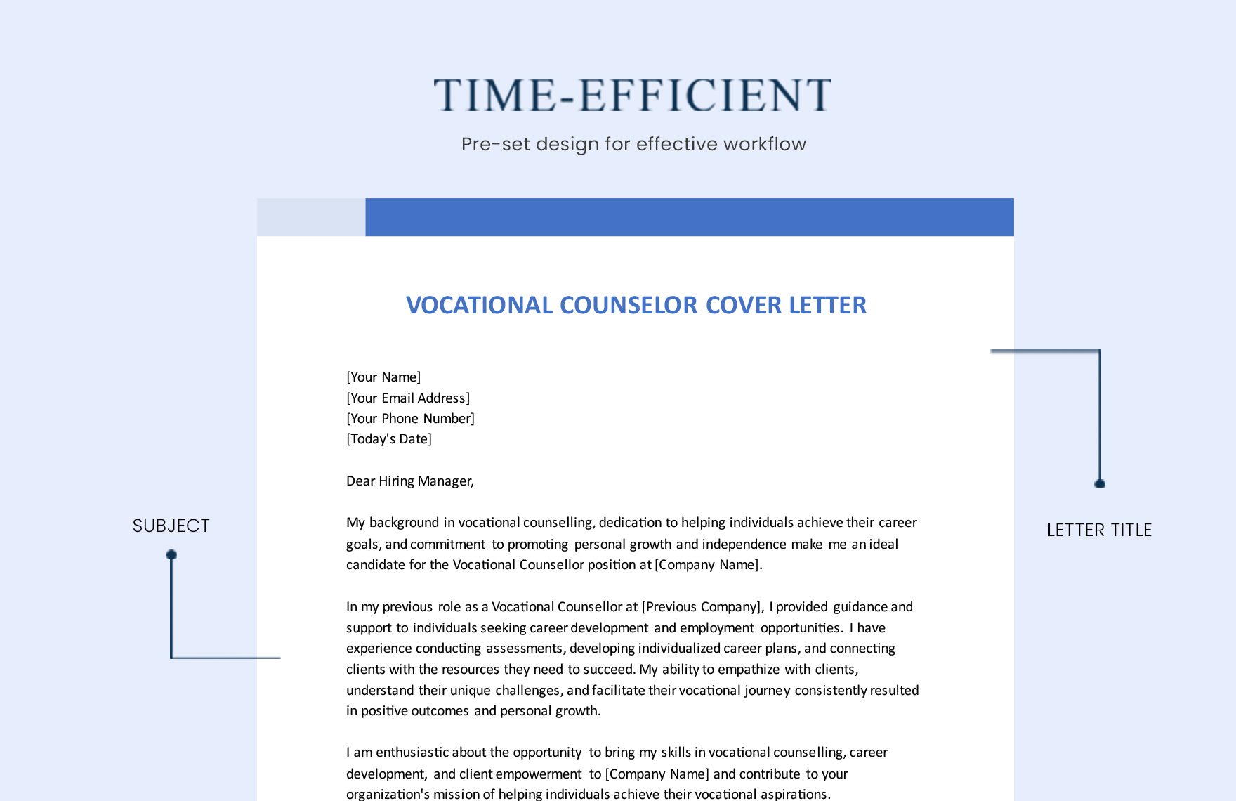 Vocational Counselor Cover Letter