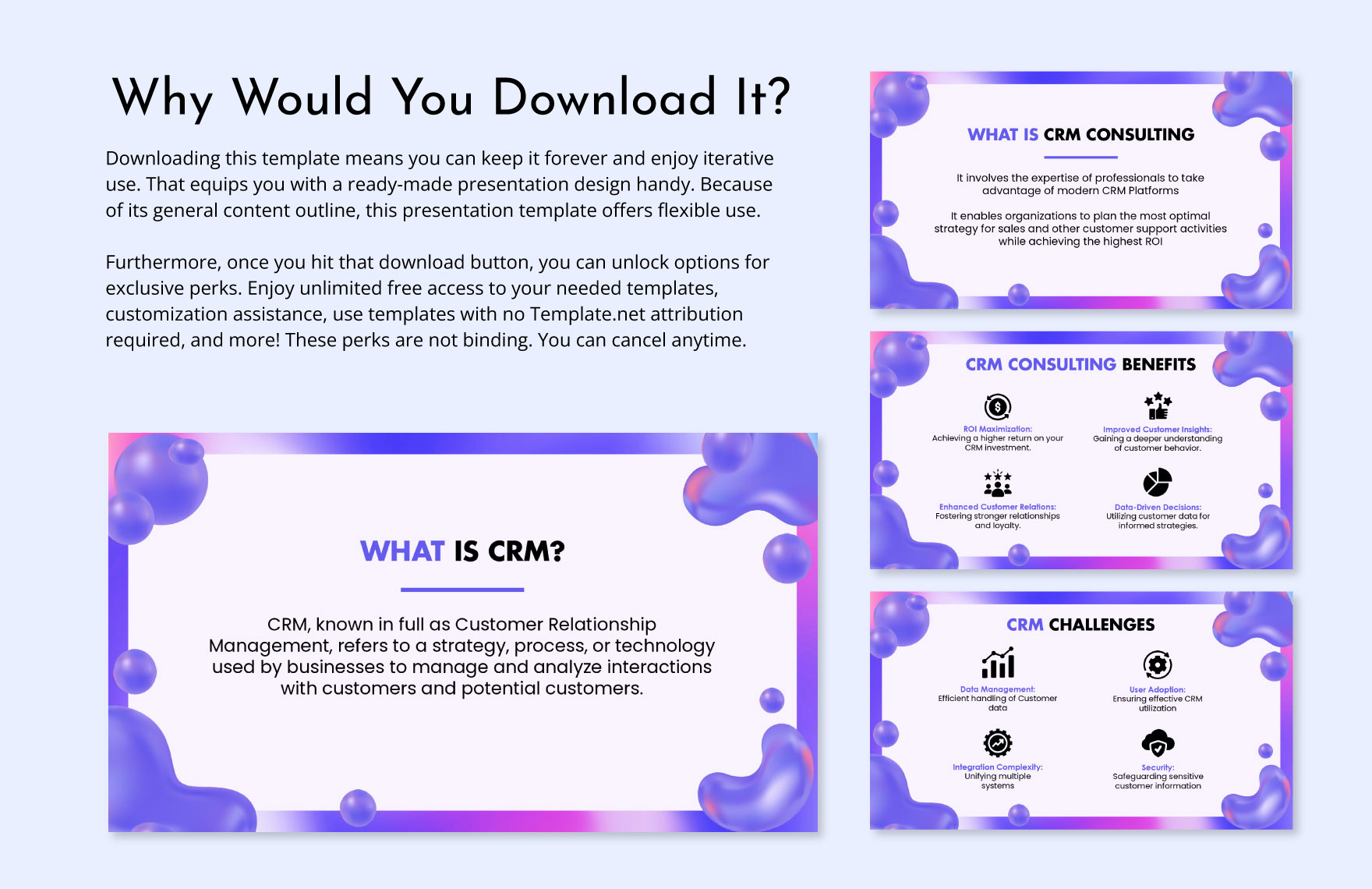 IT CRM Consulting Business Presentation Template