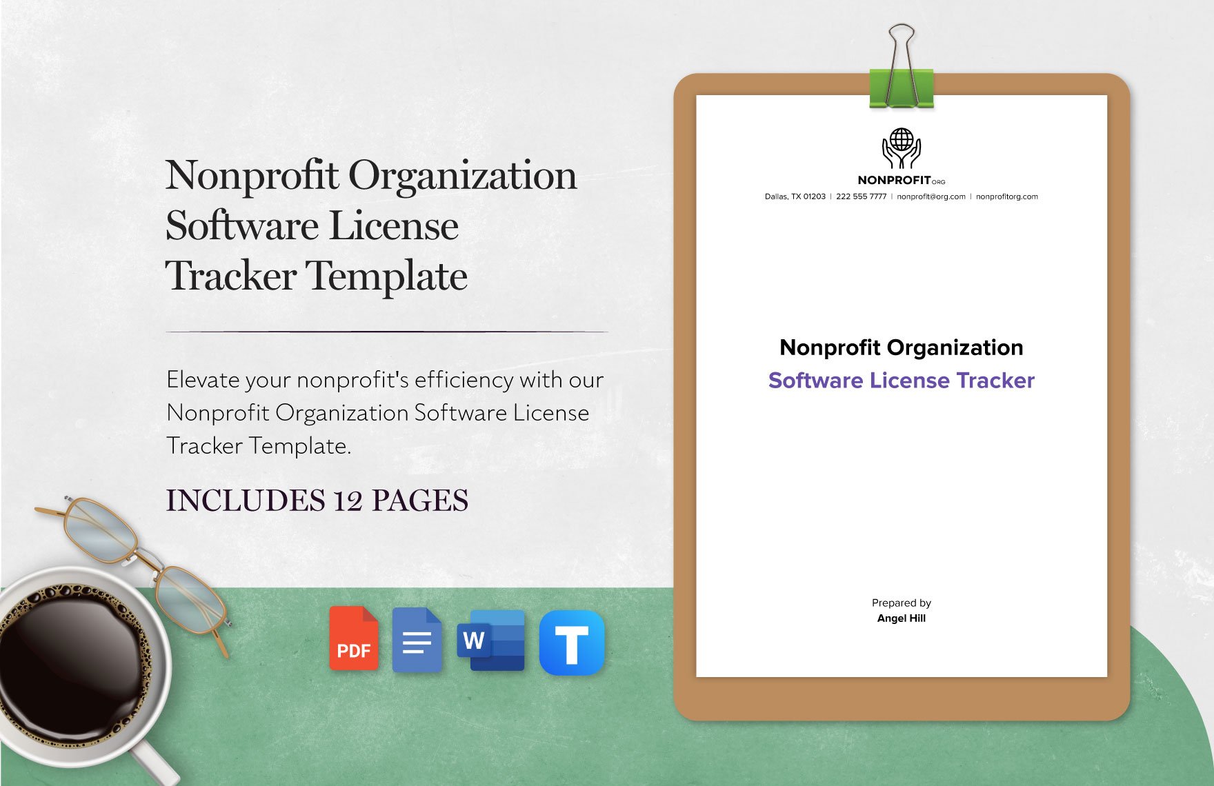 Nonprofit Organization Software License Tracker Template in Word, Google Docs, PDF