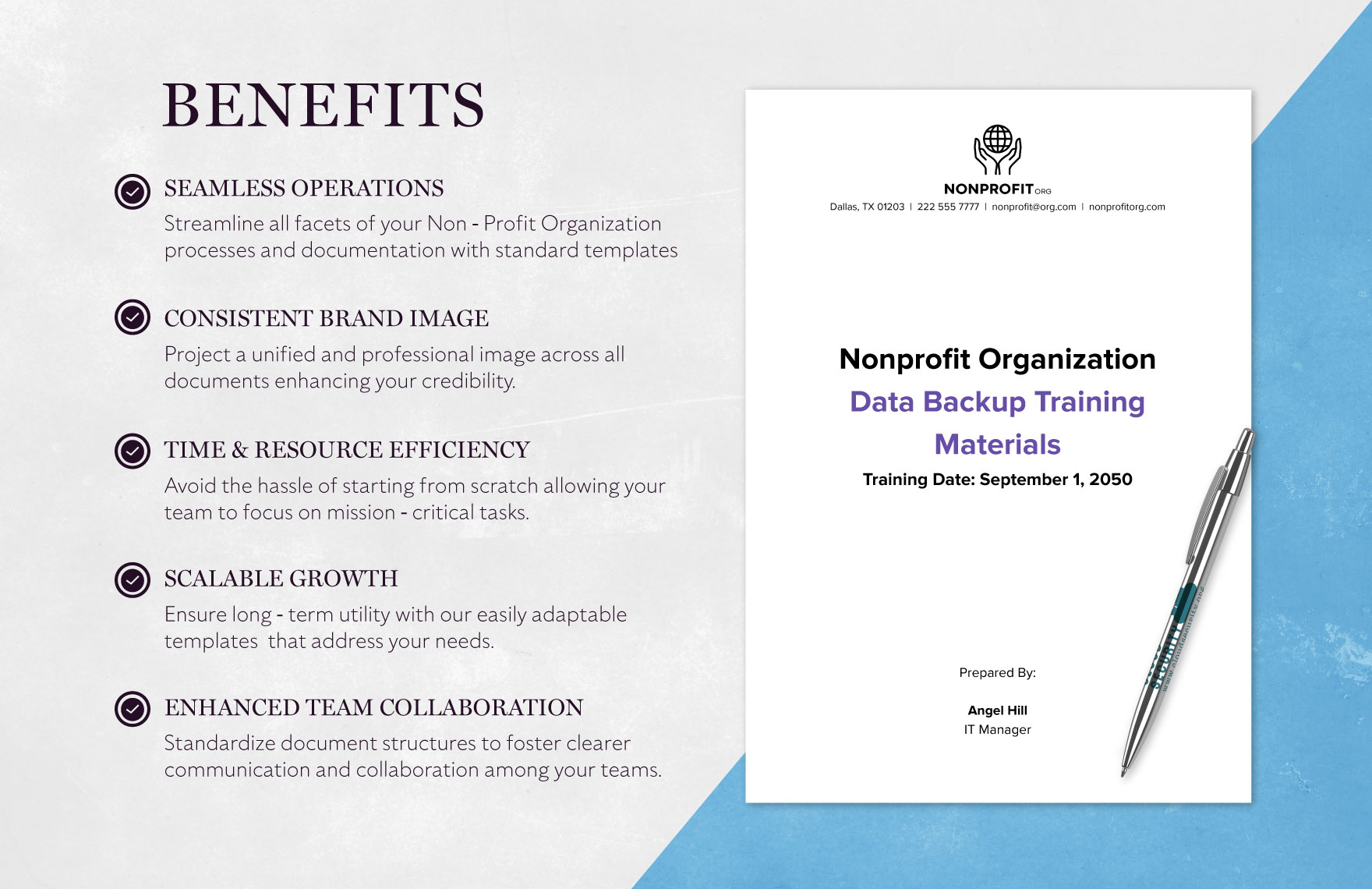 Nonprofit Organization Data Backup Training Materials
