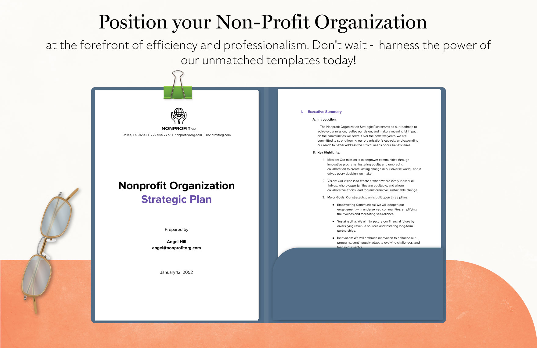 Nonprofit Organization Strategic Plan Template