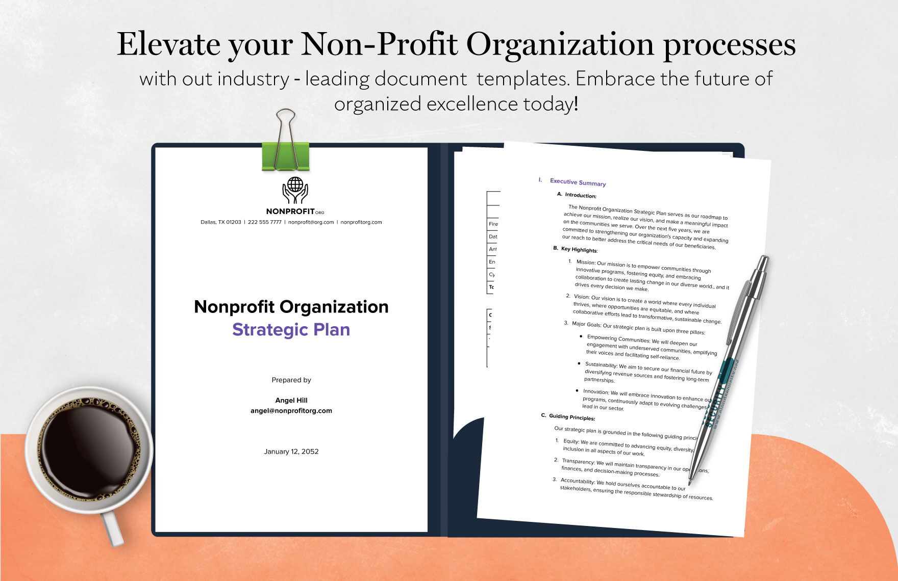 Nonprofit Organization Strategic Plan Template
