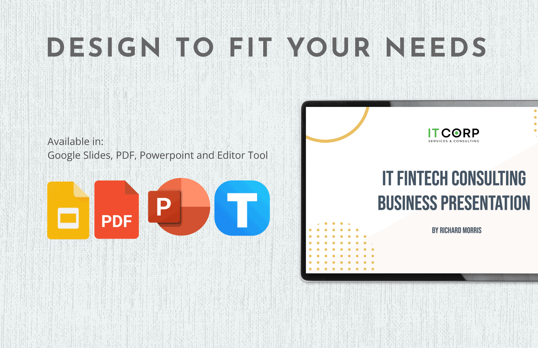 IT Fintech Consulting Business Presentation Template