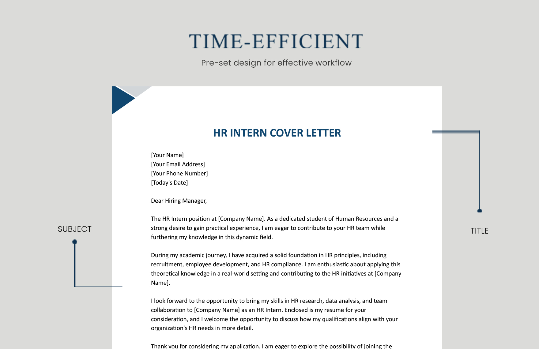 HR Intern Cover Letter