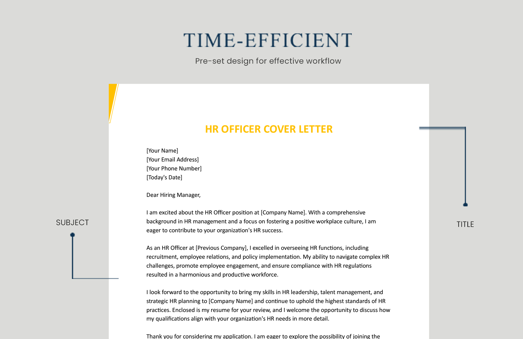 HR Officer Cover Letter