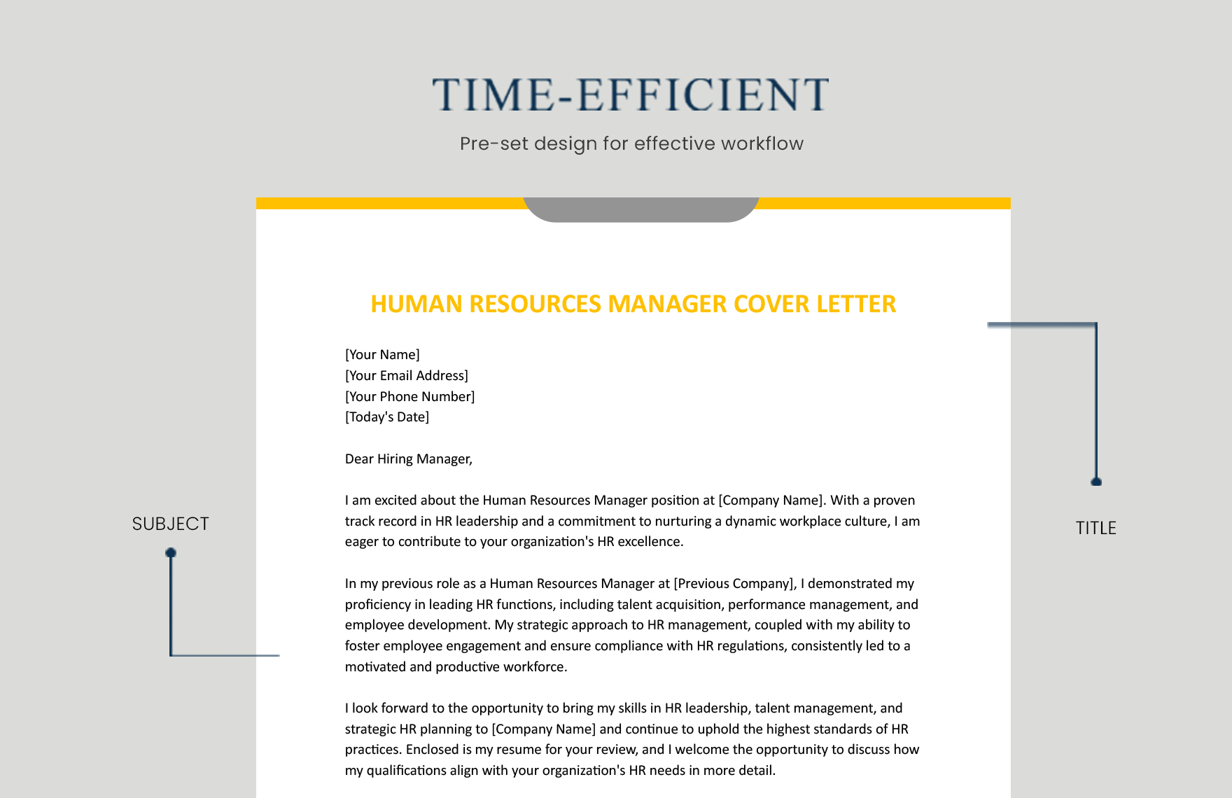 Human Resources Manager Cover Letter