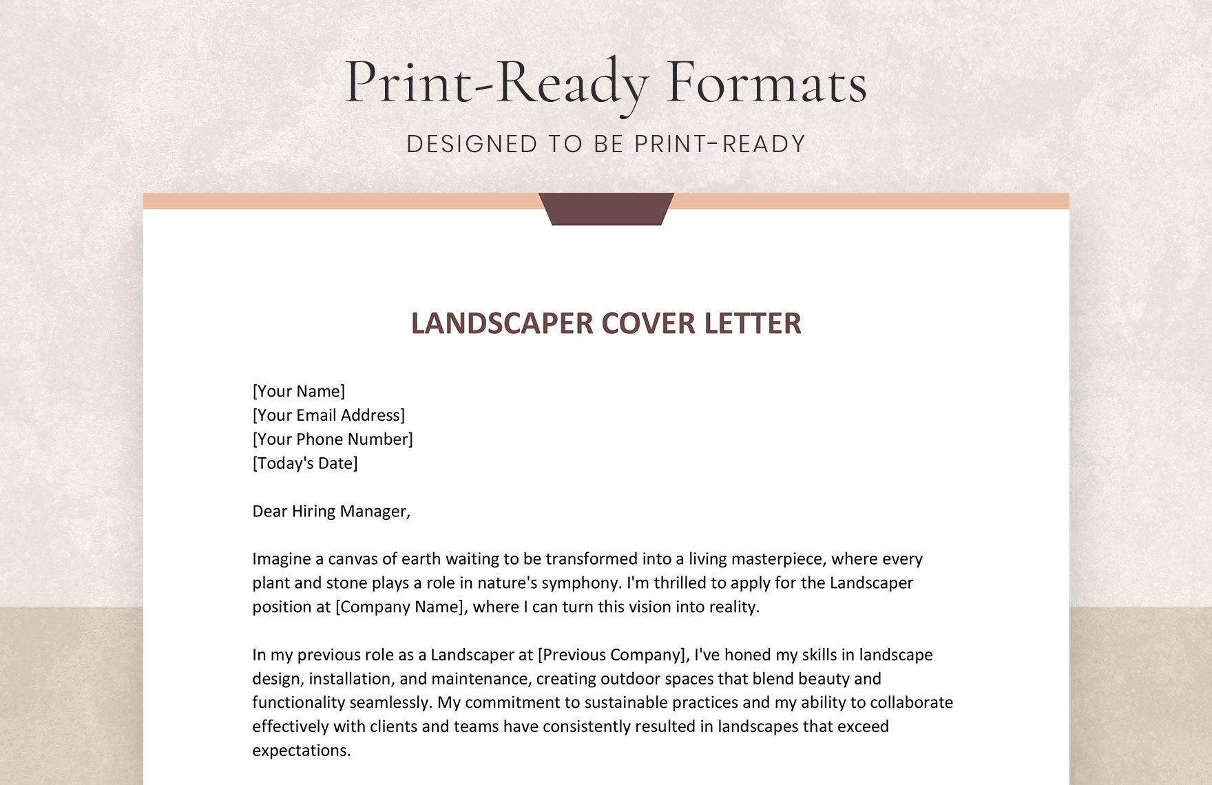 Landscaper Cover Letter