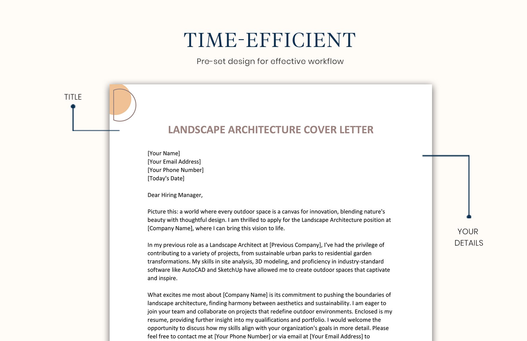 Landscape Architecture Cover Letter