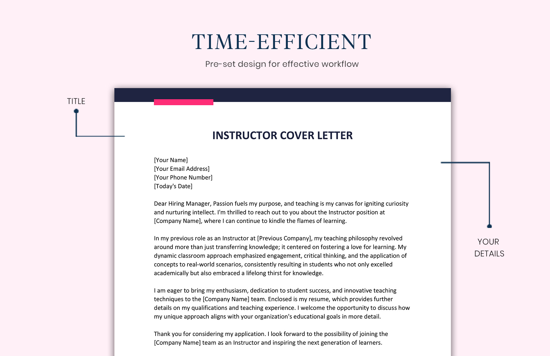 Instructor Cover Letter